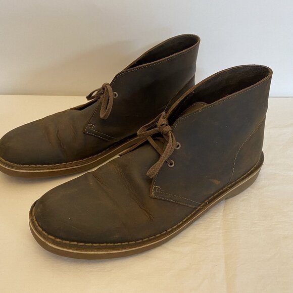 CLARKS Originals Men's Brown Leather Chukka Desert Boots US 11.5 EUC - Picture 6 of 9